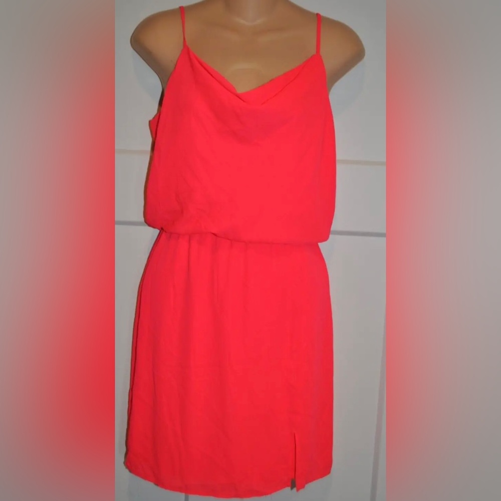 KRISA REVOLVE Drape Neck Blouson Mini Dress XS NWT